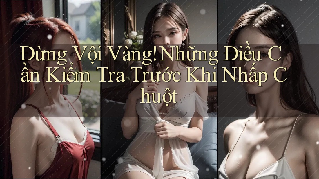 Đừng Vội Vàng! Những Điều Cần Kiểm Tra Trước Khi Nhấp Chuột Đừng Vội Vàng! Những Điều Cần Kiểm Tra Trước Khi Nhấp Chuột