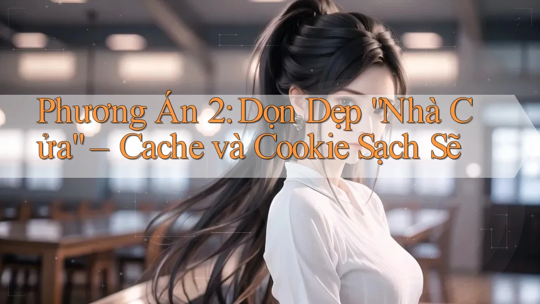Phương Án 2: Dọn Dẹp “Nhà Cửa” – Cache và Cookie Sạch Sẽ Phương Án 2: Dọn Dẹp “Nhà Cửa” – Cache và Cookie Sạch Sẽ