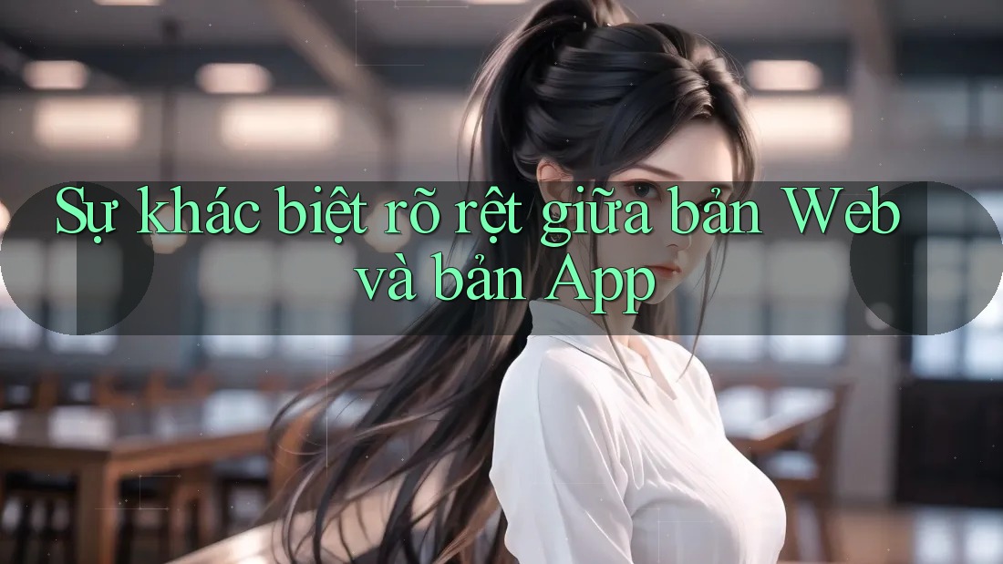Sự khác biệt rõ rệt giữa bản Web và bản App Sự khác biệt rõ rệt giữa bản Web và bản App